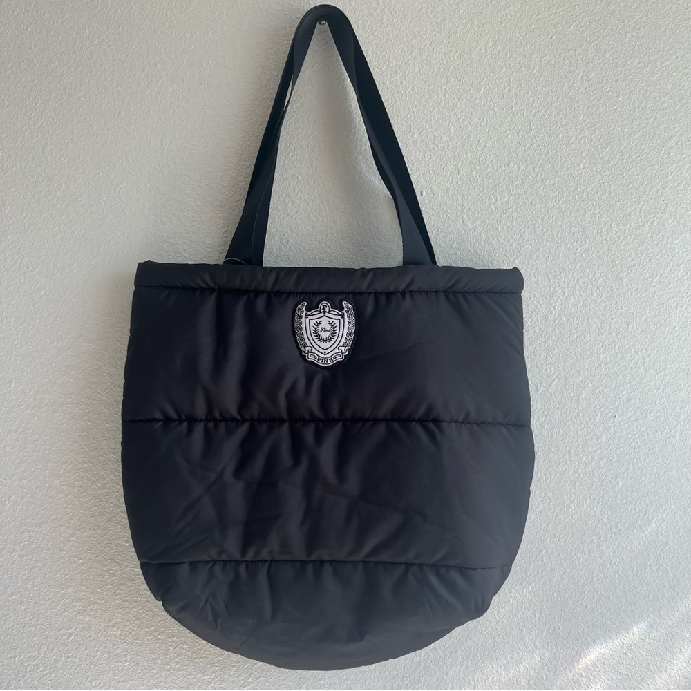 Victoria's Secret PINK black puffer tote bag